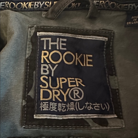 Superdry women Riley Rookie cropped cotton Sea Camo zipper snaps badge 8 Jacket - Picture 13 of 16